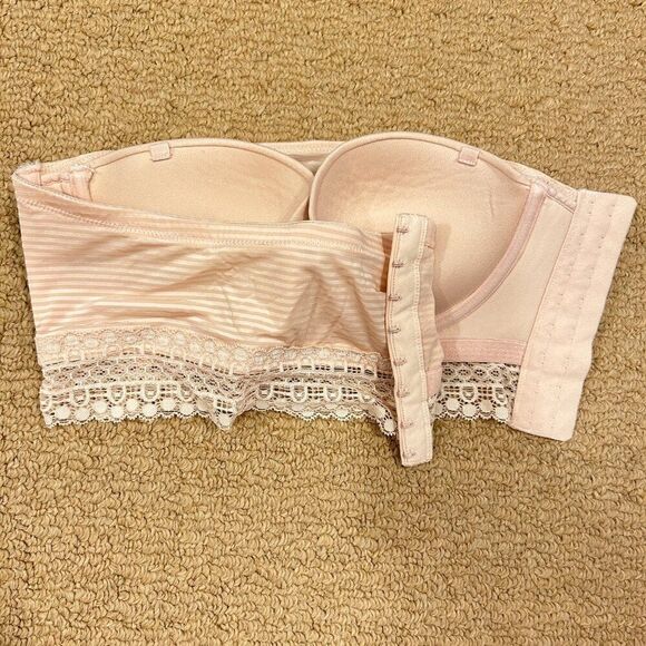 6IXTY 8IGHT Blush Pink Strapless Bandeau Bra Top 34B - Picture 2 of 5